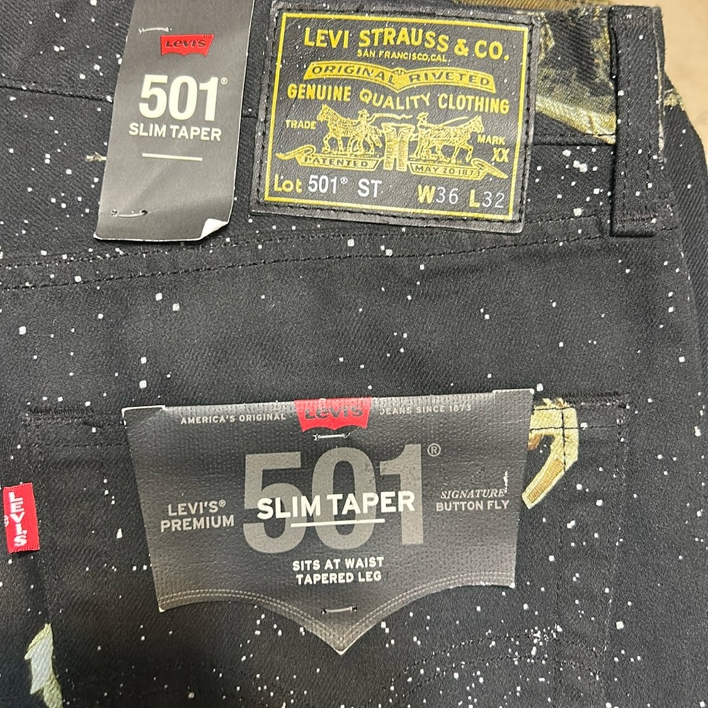 Levis Star Wars 501 Slim Fit Button Fly Jeans W36 L32